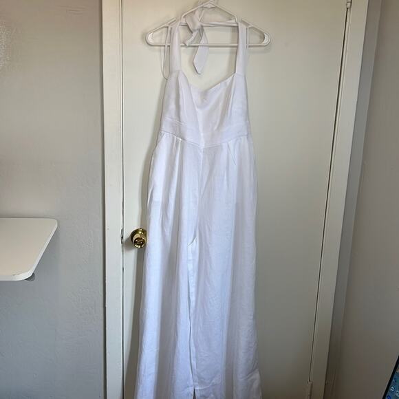 NWT Rumer Freya White Wide Leg Jumpsuit - Picture 5 of 8